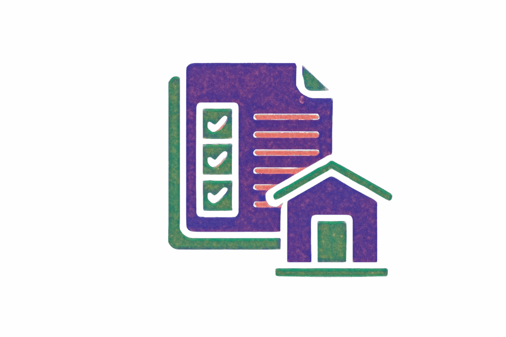 Checklist with house icon