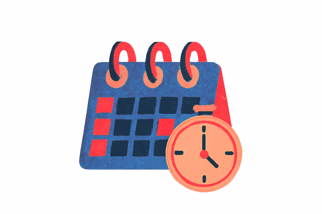 Calendar and clock icon