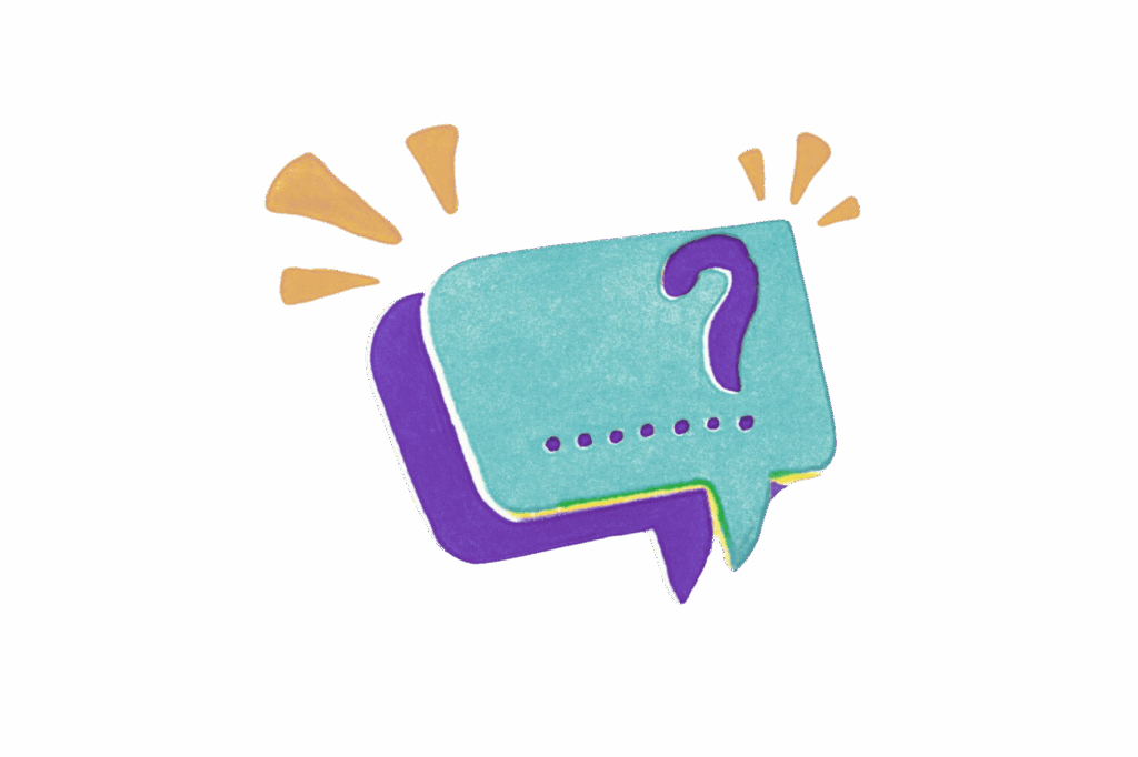 Chat bubble question mark icon